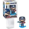 imageCaptain America 573 with Broken Shield amp Mjolnir Funko POP Marvel Avengers Endgame Figurine Bundle with HOFSM Protector Case