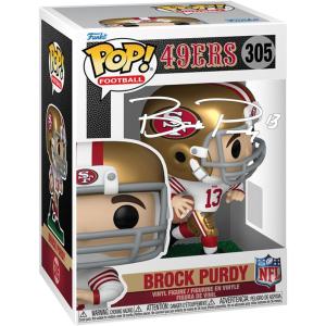 imageBrock Purdy 305 Facsimile Signed Reprint Laser Autographed Funko POP Legends San Francisco 49ers Figurine with Protector Case