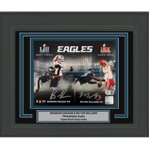 imageFramed AutographedSigned Brandon Graham amp Milton Williams Dual Philadelphia Eagles Super Bowl Champions 16x20 Football Photo Beckett BAS COA