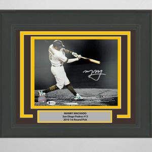 imageFramed AutographedSigned Manny Machado San Diego Padres 8x10 Baseball Photo Beckett BAS COA