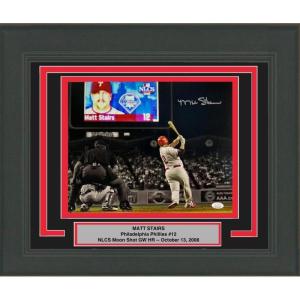 imageFramed AutographedSigned Matt Stairs Moon Shot Philadelphia Phillies 11x14 Baseball Photo JSA COA