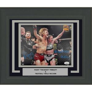 imageFramed AutographedSigned Paddy Pimblett amp Molly Meatball McCann Dual UFC MMA Fighting 8x10 Photo JSA COA