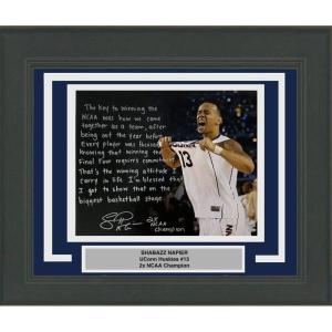 imageFramed AutographedSigned Shabazz Napier Inscribed Story UConn Huskies 16x20 College Basketball Photo Fanatics COA