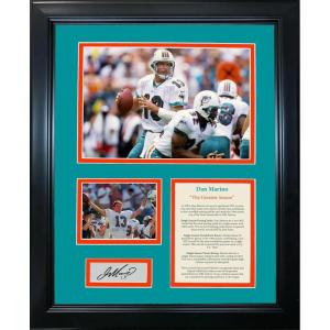 imageFramed Dan Marino The Greatest Season Facsimile Laser Engraved Signature Auto 1984 Miami Dolphins 11x14 Photo Sig Collage