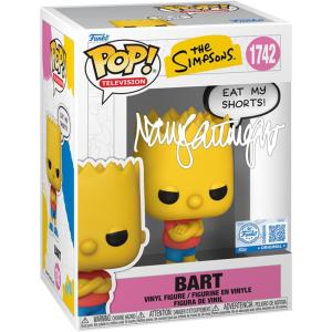 imageNancy Cartwright Bart Simpson 1742 Sayings Eat My Shorts The Simpsons Facsimile Signed Reprint Laser Autographed Funko POP TV Figurine with Protector Case
