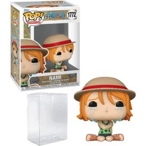 imageOne Piece Nami 1772 Crying Funko POP Animation Figurine Bundle with HOFSM Protector Case