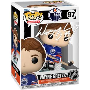 imageWayne Gretzky 97 Rookie Facsimile Signed Reprint Laser Autographed Funko POP Hockey Edmonton Oilers Figurine with Protector Case