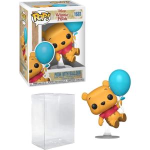 imageWinnie The Pooh 1681 with Balloon Funko POP Disney Figurine Bundle with HOFSM Protector Case