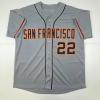 imageAutographedSigned Jack Clark The Ripper San Francisco Grey Baseball Jersey JSA COA