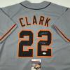 imageAutographedSigned Jack Clark The Ripper San Francisco Grey Baseball Jersey JSA COA