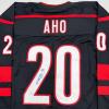 imageAutographedSigned Sebastian Aho Carolina Black Hockey Jersey JSA COA