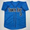 imageFacsimile Autographed Evan Longoria Tampa Bay Light Blue Reprint Laser Auto Baseball Jersey Size Mens XL