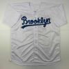 imageFacsimile Autographed Jackie Robinson Brooklyn Los Angeles LA White Reprint Laser Auto Baseball Jersey Size Mens XL