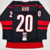 imageAutographedSigned Sebastian Aho Carolina Black Hockey Jersey JSA COA