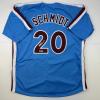 imageFacsimile Autographed Mike Schmidt Philadelphia Blue Retro Reprint Laser Auto Baseball Jersey Size Mens XL