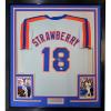 imageFramed AutographedSigned Darryl Strawberry 33x42 New York Grey Baseball Jersey PSADNA COA