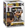 imageManny Machado 116 Batting Grey Away Uniform Facsimile Signed Reprint Laser Autographed Funko POP Baseball MLB San Diego Padres Figurine with Protector Case
