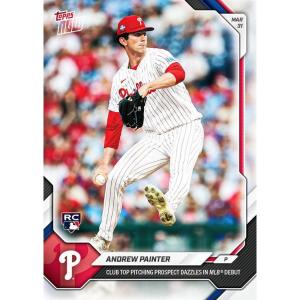 image2026 Topps Now Andrew Painter 35 Club Top Pitching Prospect Dazzles in MLB Debut Philadelphia Phillies Rookie RC Baseball Card