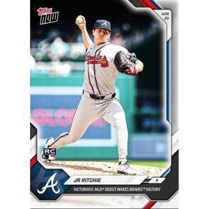 image2026 Topps Now JR Ritchie 113 Victorious MLB Debut Makes Braves History Atlanta Braves Rookie RC Baseball Card