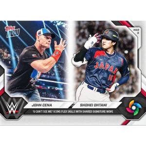 image2026 Topps Now World Baseball Classic John CenaShohei Ohtani WBCO U Cant See Me Icons Flex Skills With Shared Signature Baseball Card
