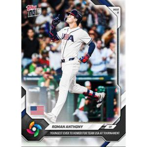 image2026 Topps Now World Baseball Classic Roman Anthony WB21 Youngest Ever to Homer for Team USA at Tournament Team USA Rookie RC Baseball Card