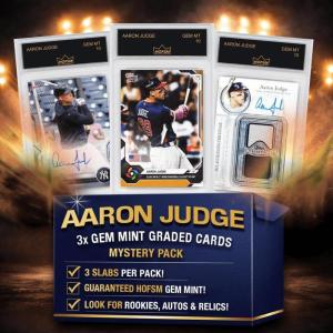image3x Aaron Judge Gem Mint Baseball Cards Mystery Pack  HOFSM 10 Graded