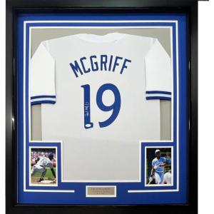 imageFramed AutographedSigned Fred McGriff 35x39 Toronto White Baseball Jersey JSA COA