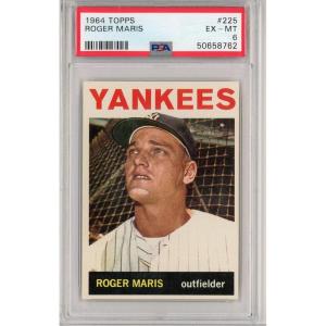 imageGraded 1964 Topps Roger Maris 225 Baseball Card PSA 6 EXMT