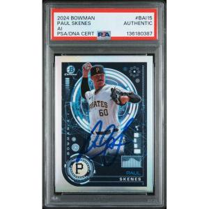 imageGraded 2024 Topps Bowman Paul Skenes BAI15 AI Rookie RC Baseball Card PSA Authentic Auto