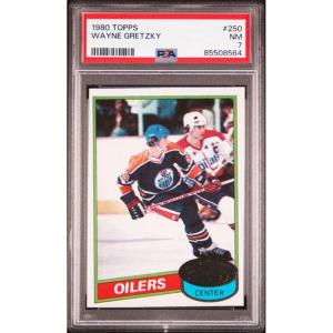 imageGraded 1980 Topps Wayne Gretzky 250 2nd Year Hockey Card PSA 7 Mint