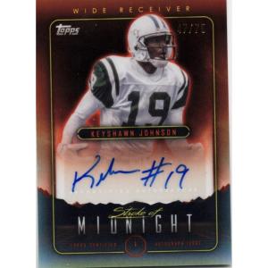 image2024 Topps Midnight Keyshawn Johnson SMAJK Stroke of Midnight Dusk Auto 75 New York Jets Football Card
