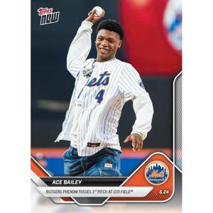 image2025 Topps Now Ace Bailey 348 Rutgers Phenom Tosses Out 1st Pitch at Citi Field Rookie RC Baseball Card