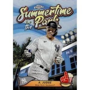 imageHall of Fame Sports Memorabilia 2024 Topps Chrome Aaron Judge SITP3 Summertime in the Park New York Yankees Baseball Card
