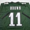 imageAutographedSigned AJ AJ Brown Philadelphia Green Football Jersey Beckett BAS COA