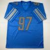 imageAutographedSigned Aidan Hutchinson Detroit Blue Football Jersey Beckett BAS COA