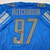 imageAutographedSigned Aidan Hutchinson Detroit Blue Football Jersey Beckett BAS COA