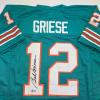 imageAutographedSigned Bob Griese Miami Teal Football Jersey JSA COA