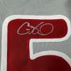 imageAutographedSigned Cole Hamels Philadelphia Grey Baseball Jersey Beckett BAS COA