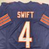 imageAutographedSigned DAndre Swift Chicago Blue Football Jersey Beckett BAS COA