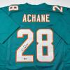 imageAutographedSigned DeVon DeVon Achane Miami Teal Football Jersey Beckett BAS COA