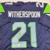 imageAutographedSigned Devon Witherspoon Seattle Blue Football Jersey JSA COA