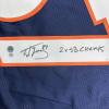 imageAutographedSigned Ed McCaffrey 2x SB Champs Denver Blue Football Jersey Beckett BAS COA