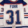 imageAutographedSigned Grant Fuhr Edmonton White Hockey Jersey JSA COA