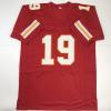 imageAutographedSigned Joe Montana Kansas City Red Football Jersey JSA COA