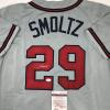imageAutographedSigned John Smoltz Atlanta Grey Baseball Jersey JSA COA