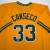 imageAutographedSigned Jose Canseco Oakland Yellow Baseball Jersey JSA COA