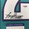 imageAutographedSigned Larry Johnson Charlotte Teal Basketball Jersey PSADNA COA