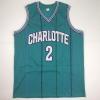 imageAutographedSigned Larry Johnson Charlotte Teal Basketball Jersey PSADNA COA