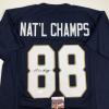 imageAutographedSigned Lou Holtz 1988 National Champs Notre Dame Blue College Football Jersey JSA COA