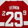 imageAutographedSigned Mike Vernon Detroit Red Hockey Jersey JSA COA